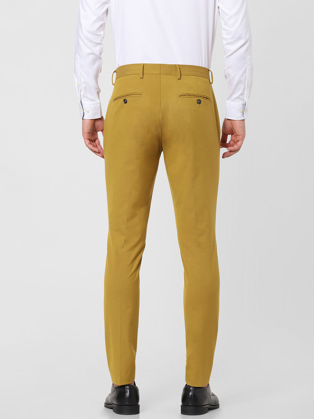 Striped Mustard Pants - LINDA TENCHI TRAN