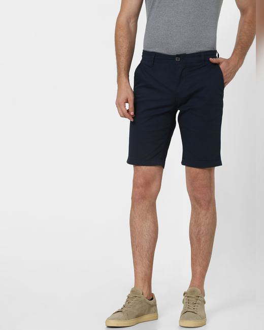 Navy Blue Organic Cotton Chino Shorts