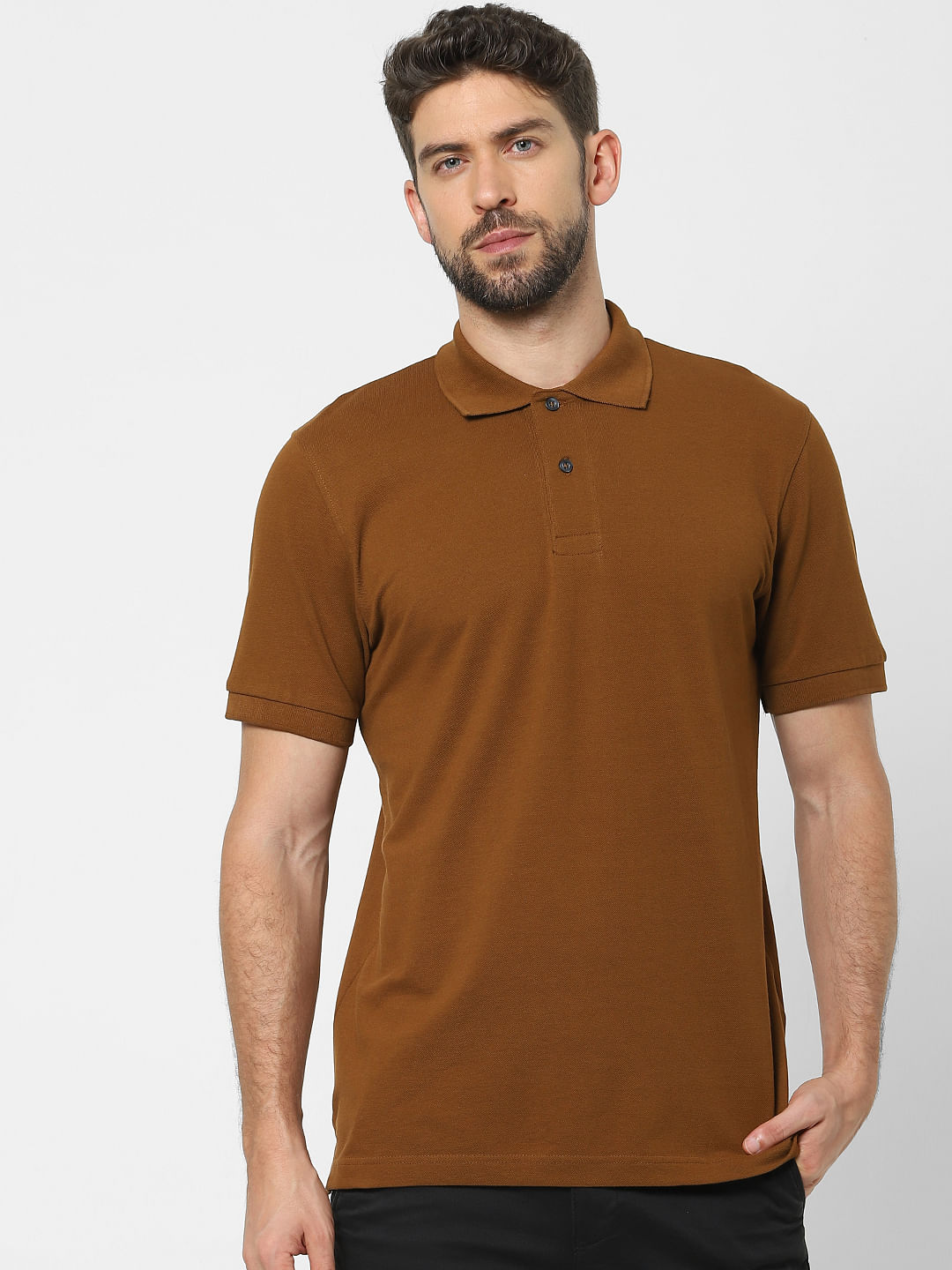 brown polo t shirts