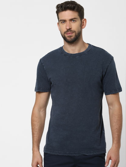 Grey Organic Cotton Crew Neck T-shirt