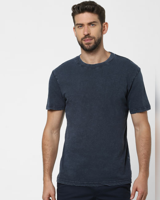 Grey Organic Cotton Crew Neck T-shirt