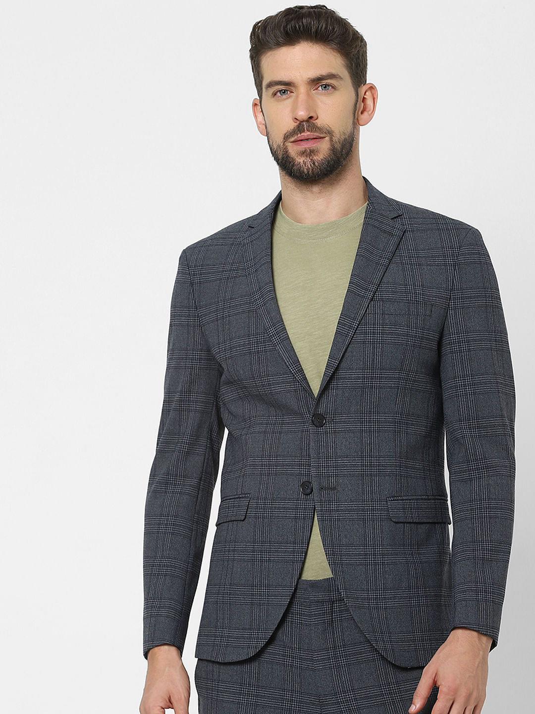 gray slim fit blazer