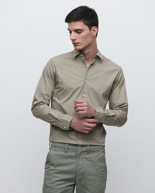 Buy Brown Formal Full Sleeves Shirt Online at SELECTED HOMME |139614406