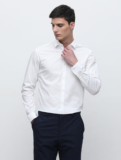 Buy White Shirts for Men, Plain White Shirt, White Formal Shirt: SELECTED  HOMME