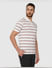 White Striped Polo Neck T-Shirt