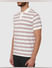 White Striped Polo Neck T-Shirt