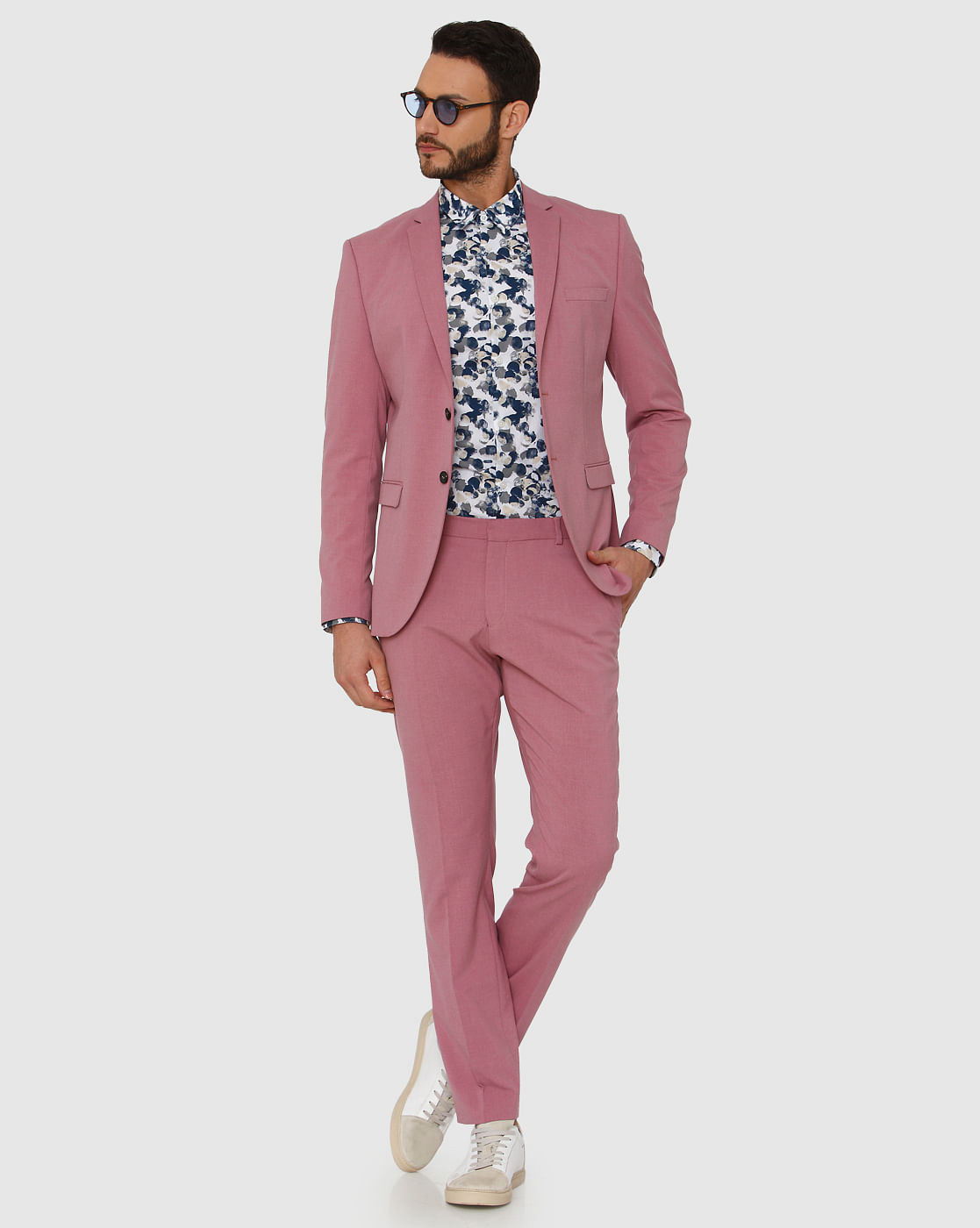 mens slim fit pink blazer