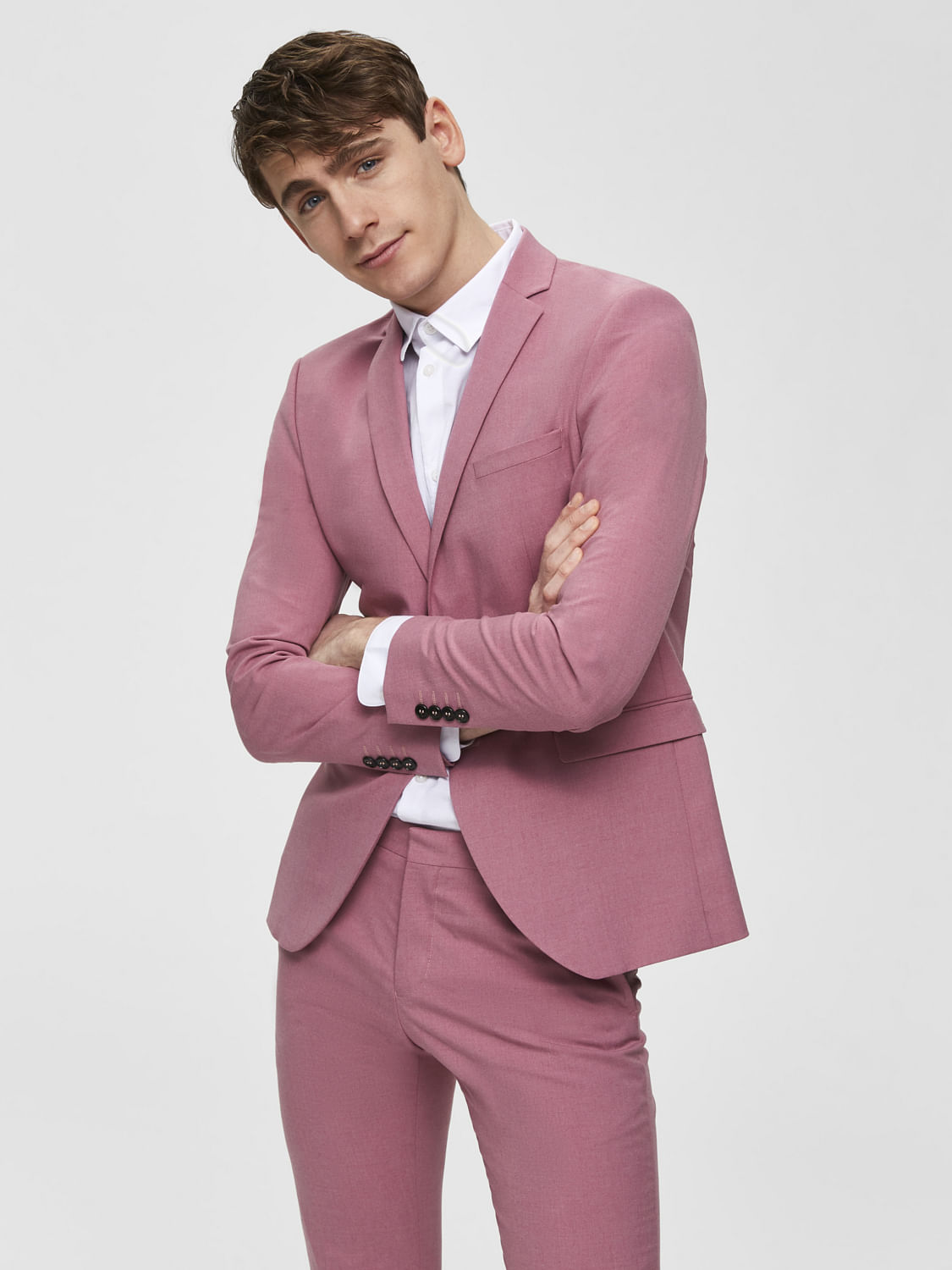Company Wool Blazer pink flecked casual look E.B Fashion Blazers Wool Blazers 