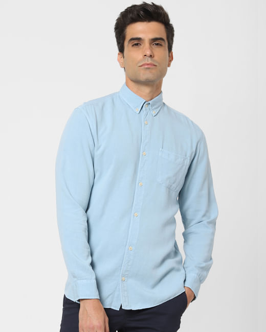 Pastel Blue Full Sleeves Shirt