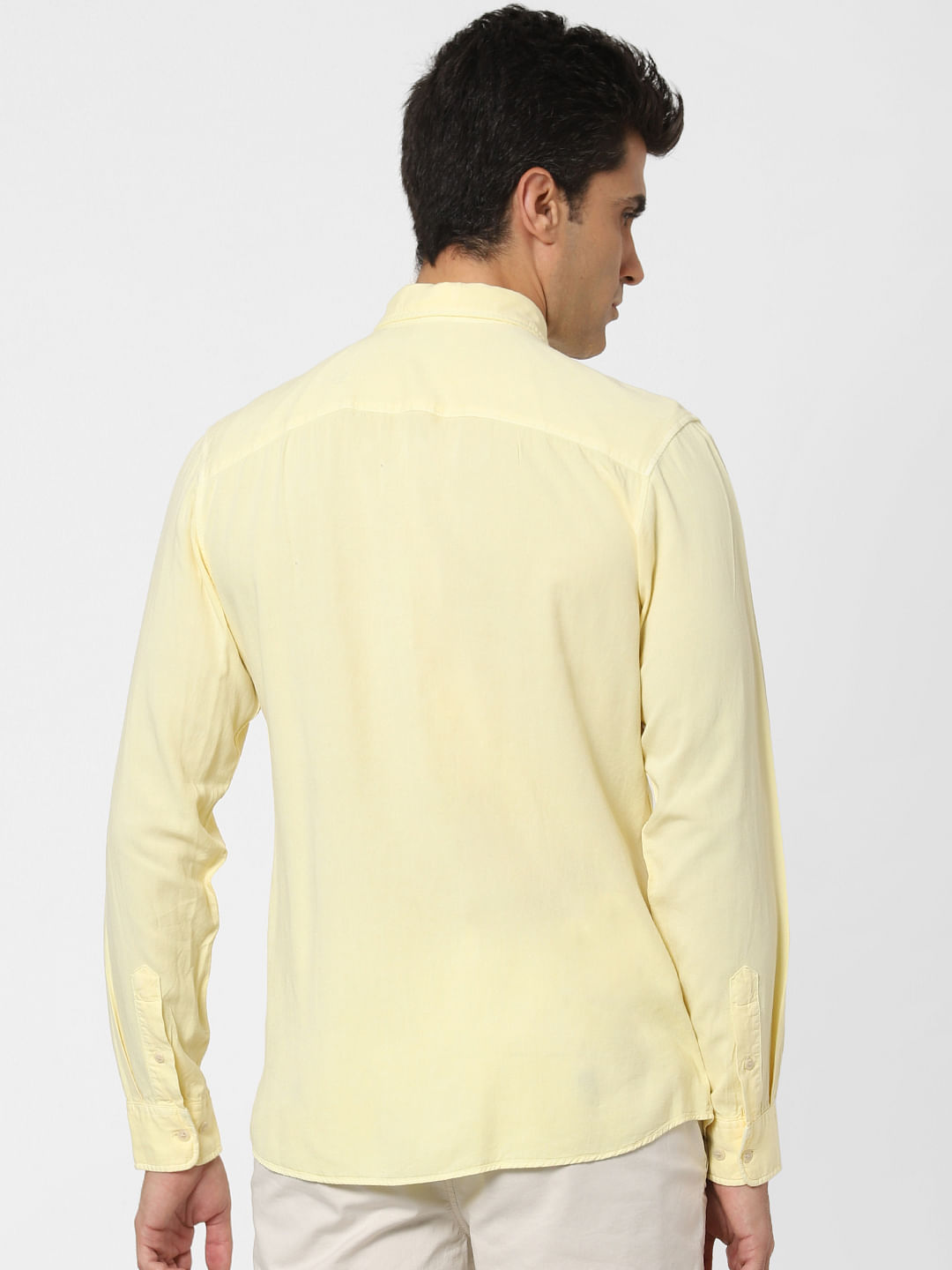 pastel yellow mens shirt