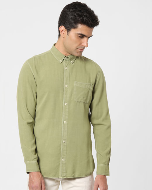 Pastel Green Full Sleeves Shirt