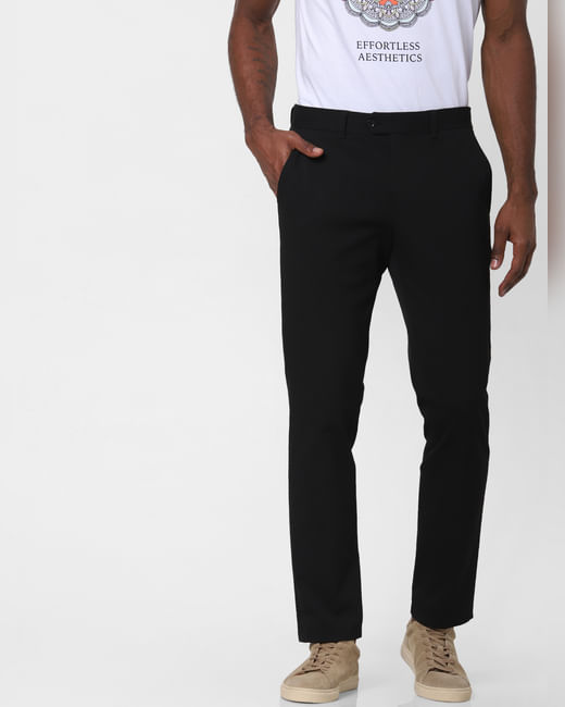 Black Slim Fit Formal Trousers