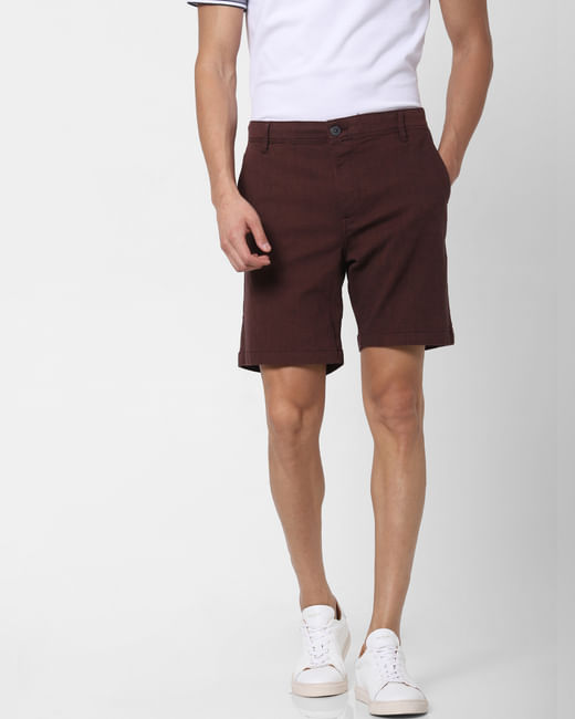 Burgundy Chino Shorts