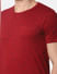 Red All Over Print Slim Fit Crew Neck T-Shirt