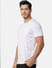 White All Over Print Slim Fit Crew Neck T-Shirt