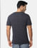 Navy Blue All Over Print Crew Neck T-Shirt