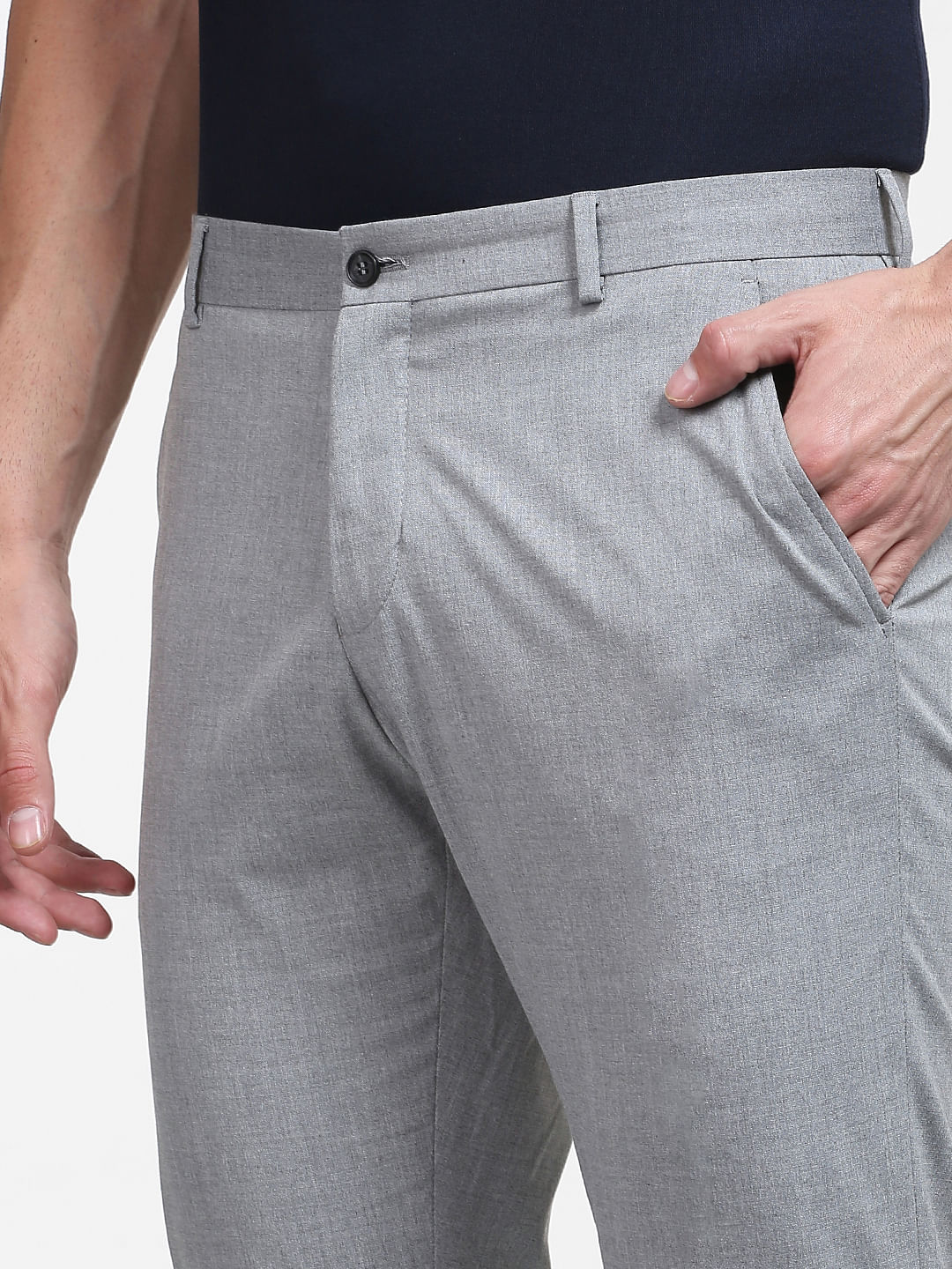Buy Grey Trousers & Pants for Men by LOUIS PHILIPPE Online | Ajio.com