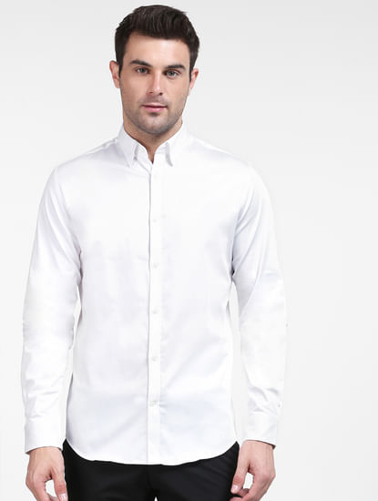 Buy Navy Blue Formal Full Sleeves Shirt for Men Online at SELECTED ...