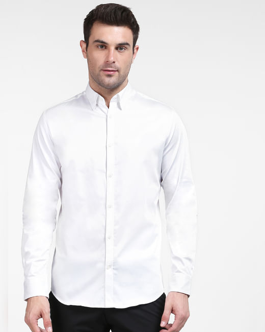 Buy White Full Sleeves Shirt for Men Online at SELECTED HOMME | 233324603