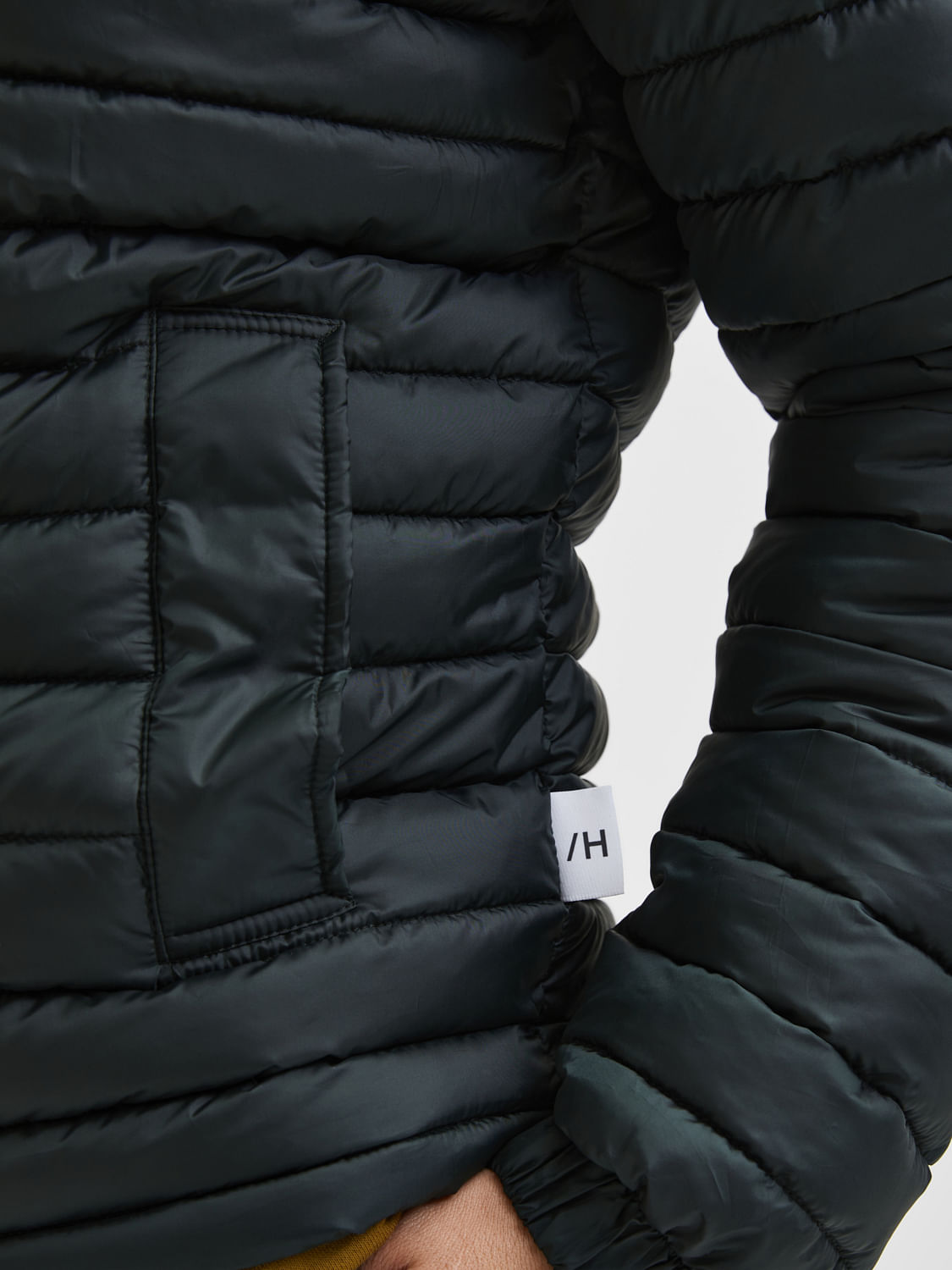 green padded puffer jacket