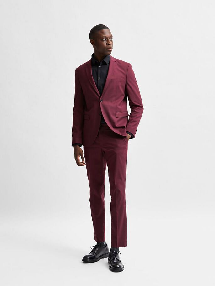 Buy Maroon Slim Fit Suit Trousers for Men Online at SELECTED HOMME   278311901