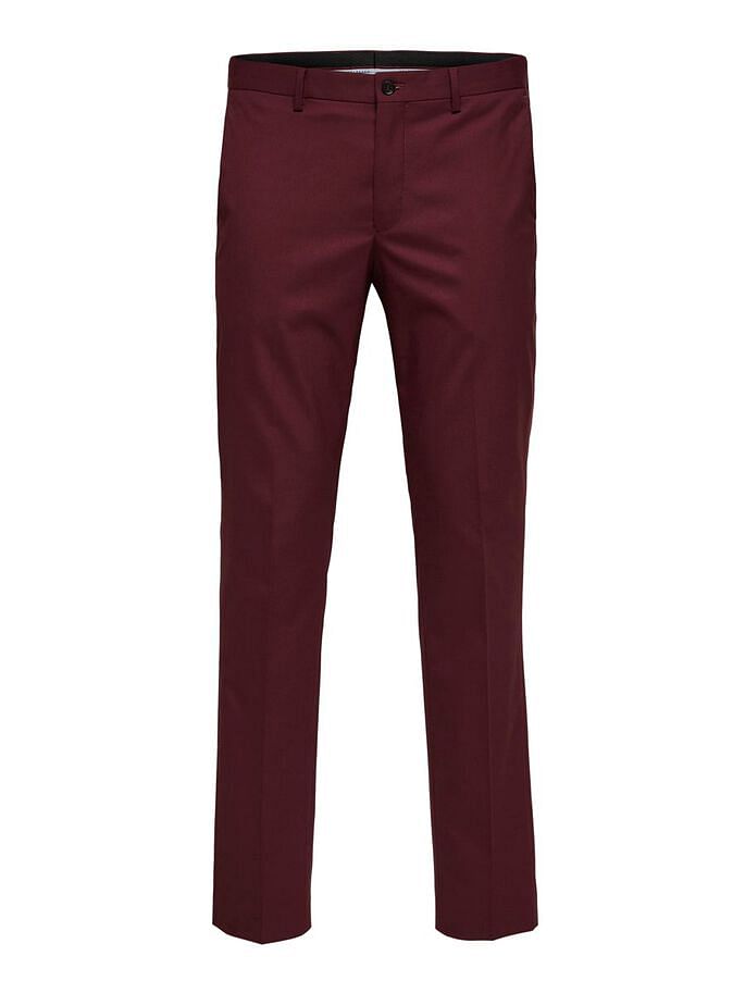 Double Pleated Flannel Trousers Burgundy – BENEVENTO