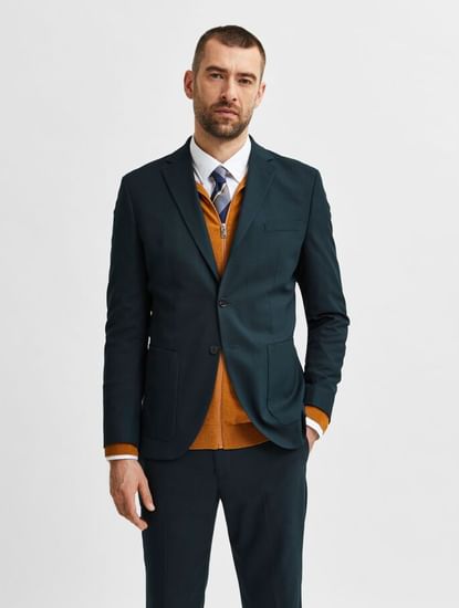 Dark Green Formal Suit Blazer