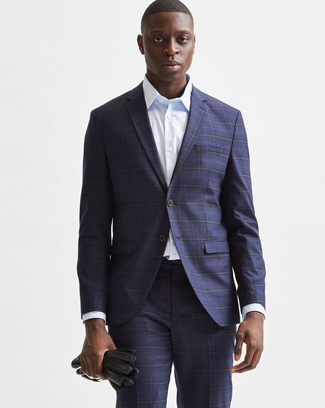Buy Blue Check Formal Suit Blazer for Men Online at SELECTED HOMME ...