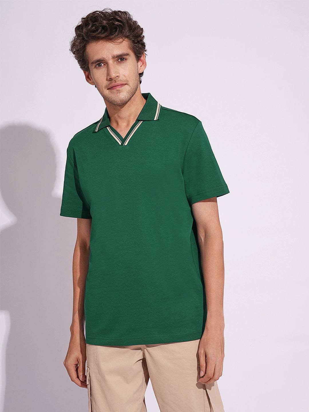 Buy Green T Shirt for Men Olive Green T Shirt SELECTED HOMME