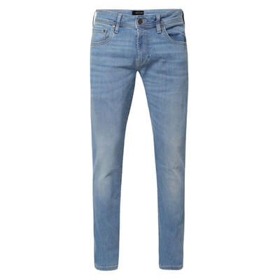 Blue Low Rise Heavily Washed Clark Regular Fit Jeans  - Customizable