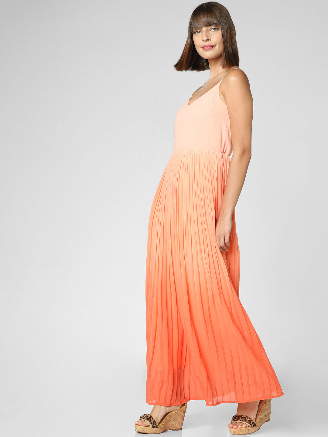 vero moda orange dress