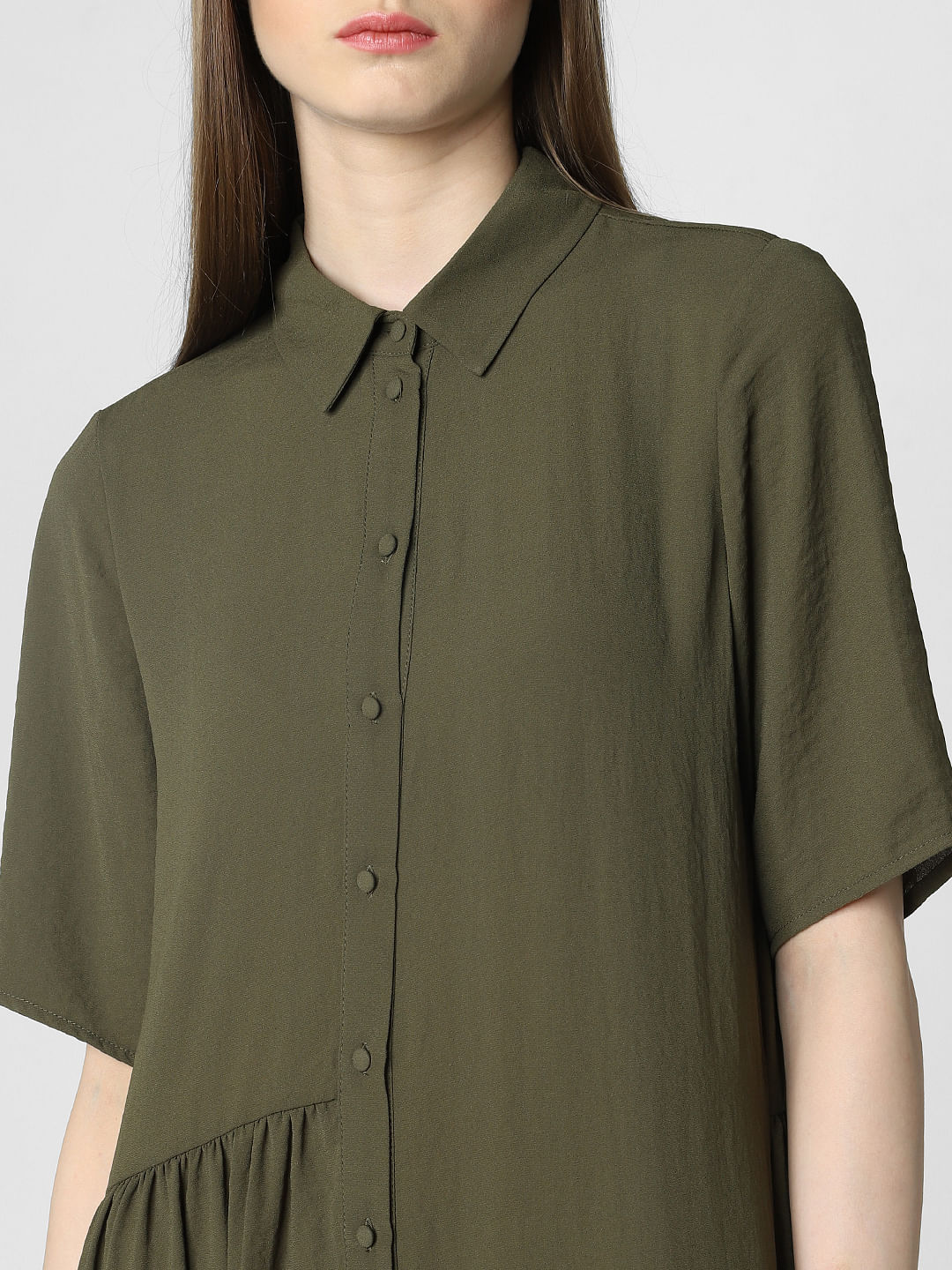 olive green tshirt dress