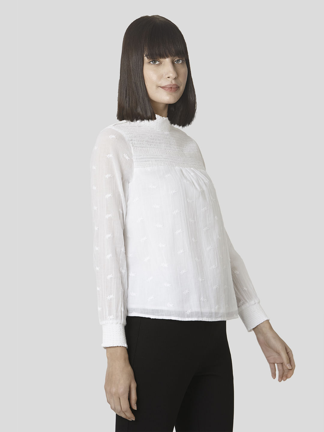 smock top white