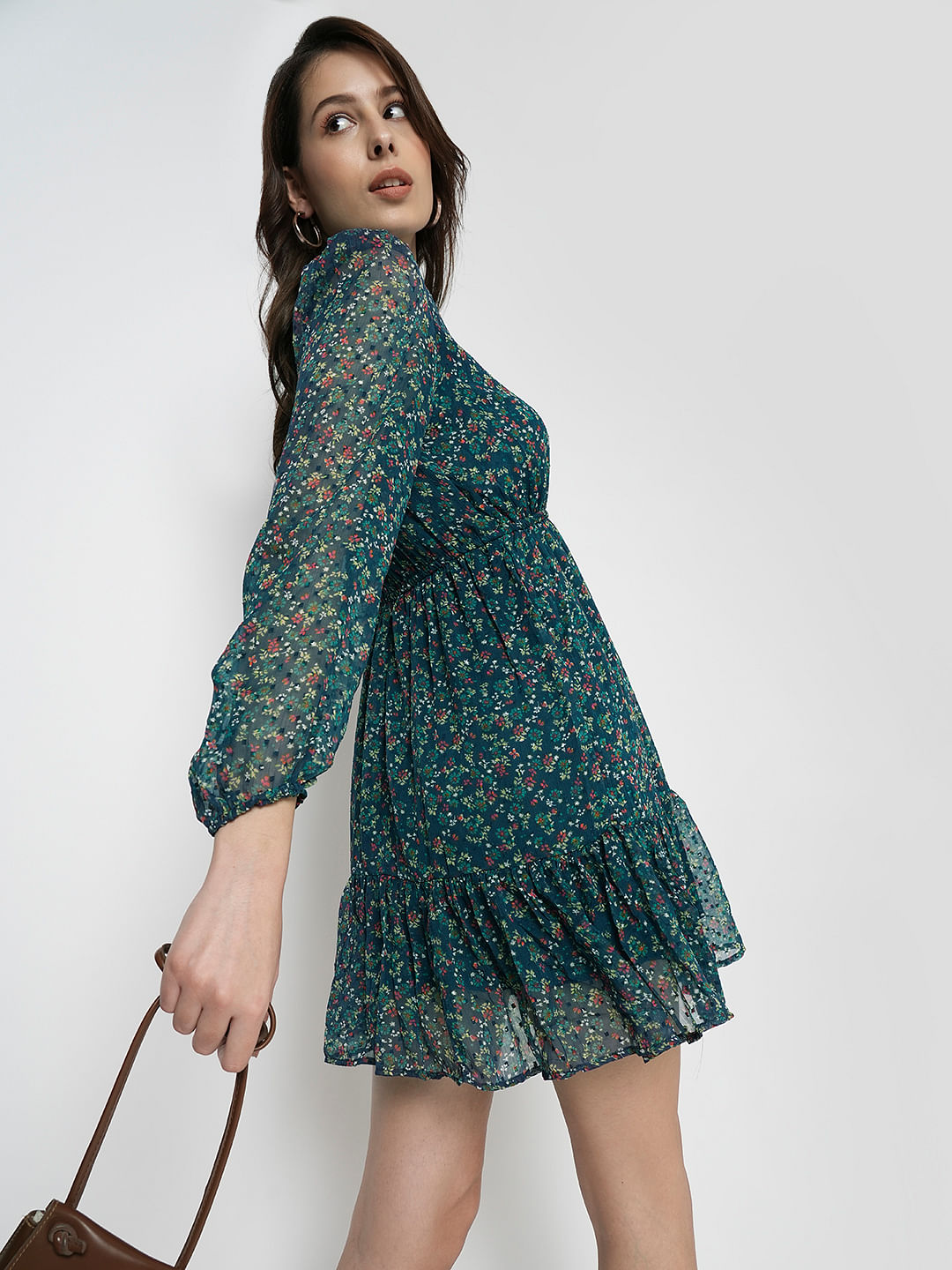 Buy VERO MODA Women's Nylon A-Line Maxi Dress (10306330-Peach Nectar_Peach  at Amazon.in