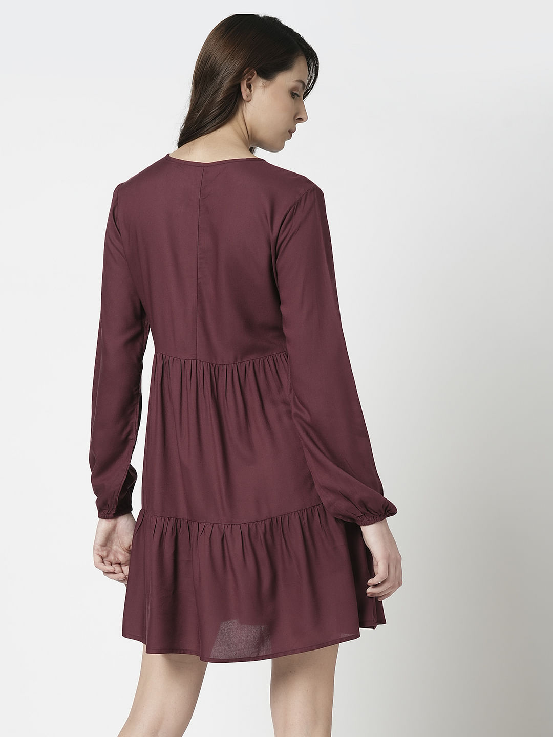 Vero moda 2025 maroon dress