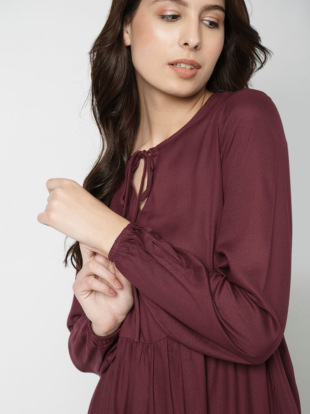 Vero moda deals burgundy dress