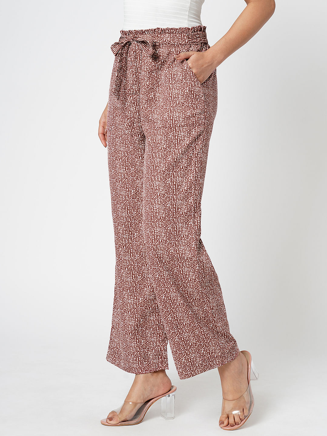 Bright Pink Tailored High Waist Wide Leg Trousers | New Look