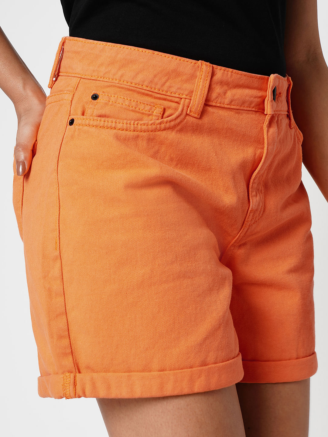 Cross Jeans Denim shorts - orange - Zalando.de