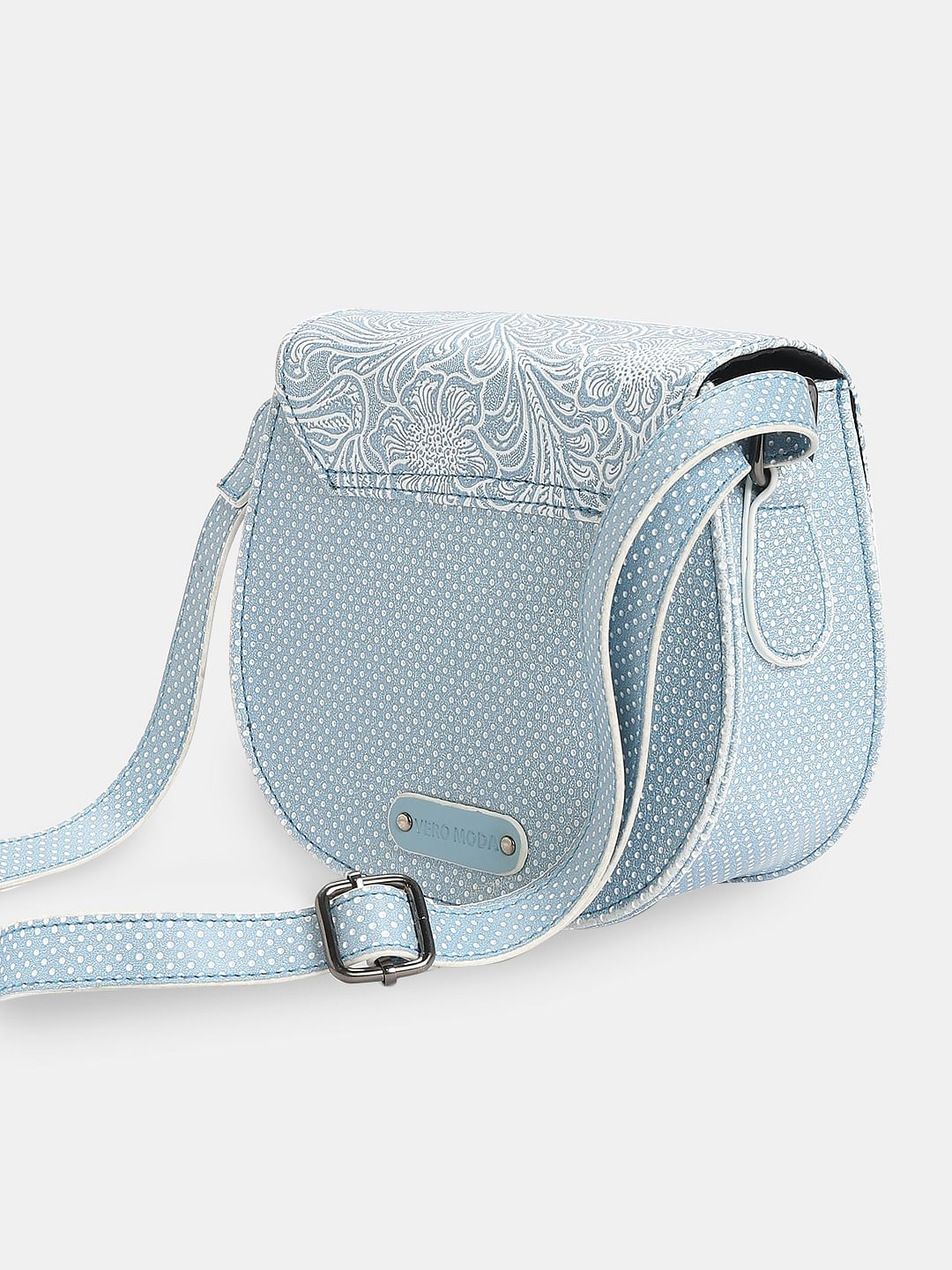 Light Blue Printed Sling Bag