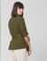 Olive Side Buckle Wrap Top