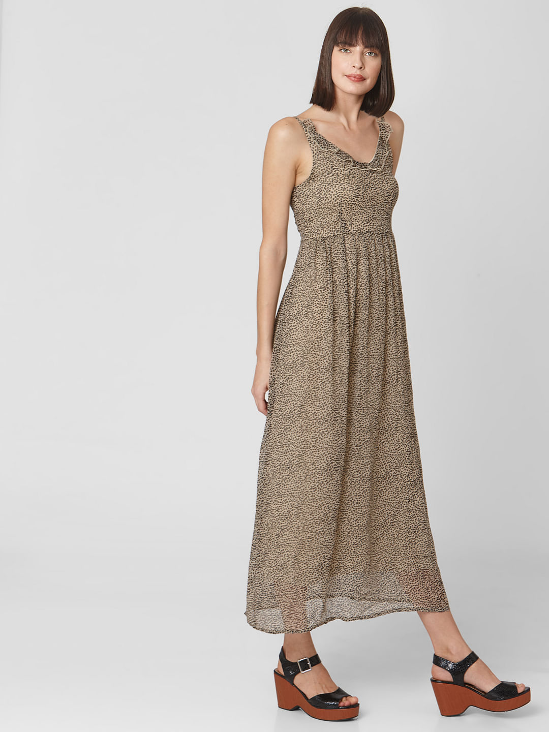 animal maxi dress