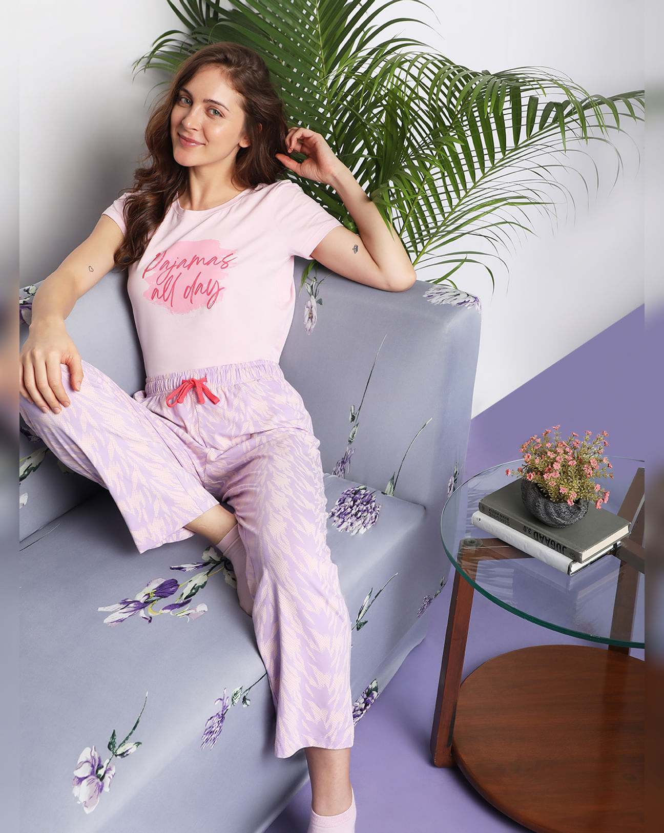T-shirt Pyjama Pink Set &