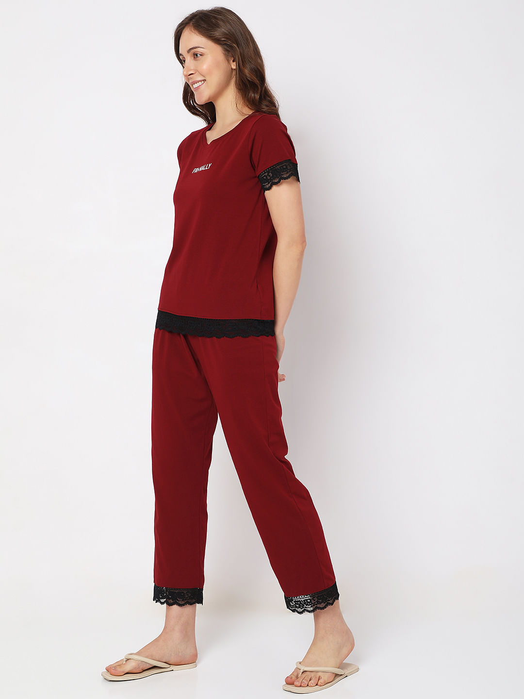 Red discount pyjamas set