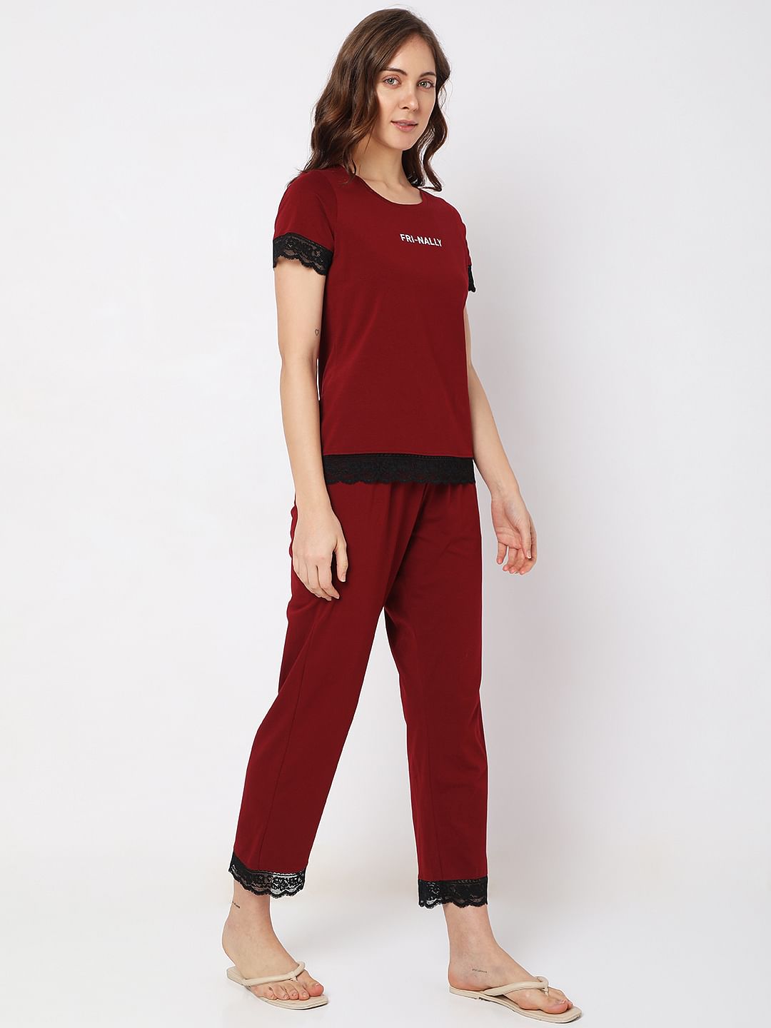 Red T shirt Pyjama Set