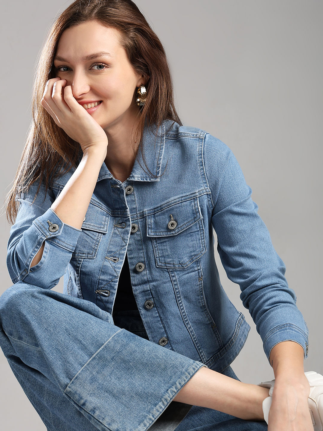 Buy Levi's Blue Regular Fit Denim Jacket for Women Online @ Tata CLiQ