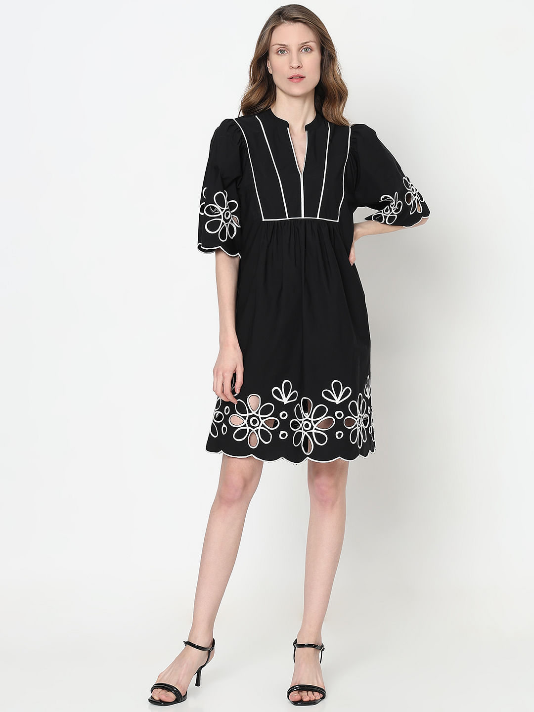 Floral embroidered outlet shift dress