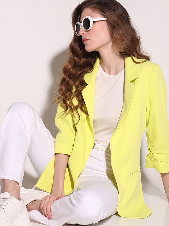Lime Yellow Tailored Blazer