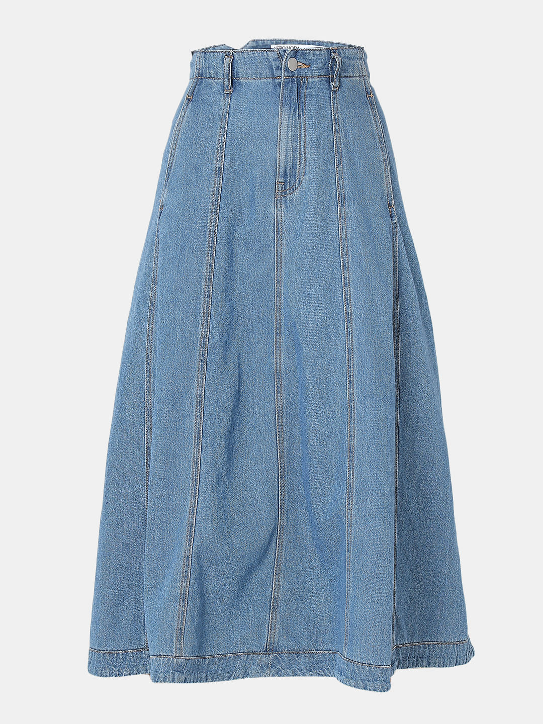 Haven' Long Denim Skirt in Medium Wash FINAL SALE – The Main Street Exchange