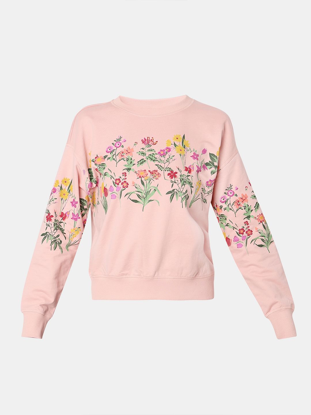 Floral print online pullover