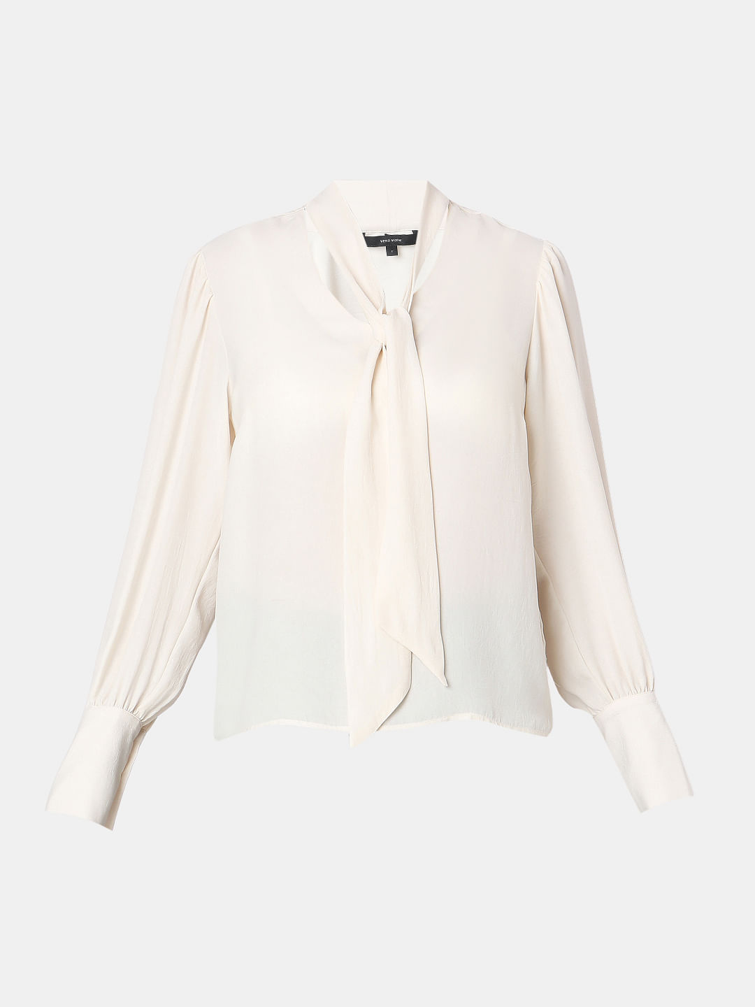 NEW Madewell Monroe Lace popular Up Silk Blouse Top Ivory Long Sleeve Size M